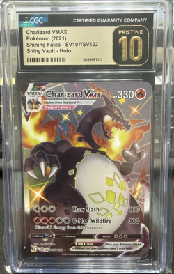 2021 POKEMON SHINING FATES #SV107/SV122 CHARIZARD VMAX CGC 10 PRISTINE - Image 1