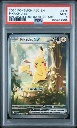 2026 POKEMON ASC EN-ASCENDED HEROES SPECIAL ILLUSTRATION RARE PIKACHU EX PSA 9 - Image 1