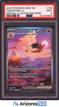 Pokemon 2023 Charizard ex 199/165 SIR Scarlet & Violet 151 PSA 9 - Image 1