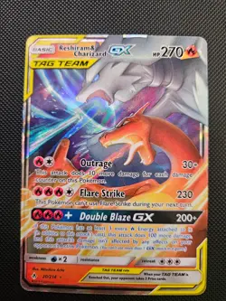 Pokemon TCG Reshiram & Charizard GX 20/214 Sm-Unbroken Bonds TAG TEAM Holo 270 … - Image 1