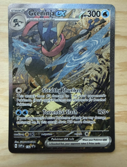 Pokemon Greninja ex (132/296) Scarlet & Violet Black Star Promos DMG HOLO - Image 1