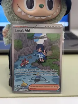 Pokemon Lana's Aid 219/167 Sv06 Twilight Masquerade SAR Holo Trainer Supporter - Image 1