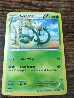 Serperior 5/114 Black & White Base Set Pokemon Holo NM-MINT - Image 1