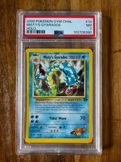 POKEMON TCG - GYM CHALLENGE - MISTY'S GYARADOS HOLO 13/132 - PSA 7 - Image 1