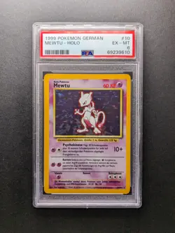 1999 Pokemon MEWTU - 10/102 - Holo - Base Set DE - PSA 6 - Image 1