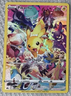 POKEMON TCG Near Mint Pikachu Secret Rare 160/159 Crown Zenith Holo 🤫💎 - Image 1