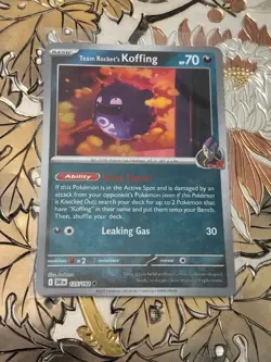 Pokemon Singles Reverse Holo Team Rocket's Koffing SV10: Destined Rivals 125/182 - Image 1