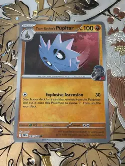 Pokemon Singles Reverse Holo Team Rocket's Pupitar SV10: Destined Rivals 095/182 - Image 1