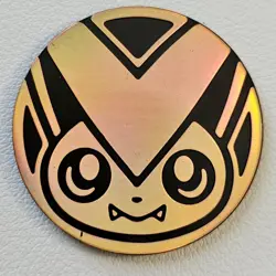 Pokemon Victini Gold Holo Foil TCG Coin - Image 1