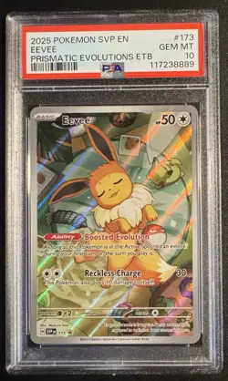2025 POKEMON SVP EN SV BLACK STAR PROMO #173 EEVEE PSA 10 - Image 1