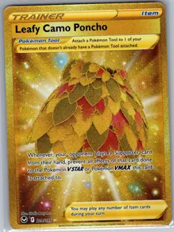 Leafy Camo Poncho 214/195 Silver Tempest - Pokemon Card - NM - Image 1