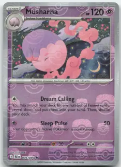 Musharna 036/086 Master Ball Holo SV: Black Bolt Pokemon Card NM - Image 1