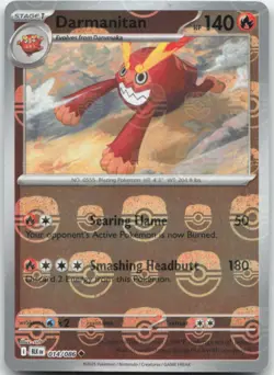 Darmanitan 014/086 Master Ball Holo SV: Black Bolt Pokemon Card NM - Image 1