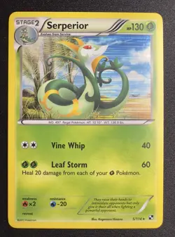Near Mint Serperior 5/114 Black & White Holo - Pokemon Card - Image 1