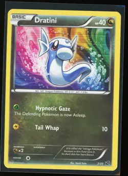 Dratini 2/20 Dragon Vault Holo Rare Pokemon Card NM OC ERROR ON BACK - Image 1