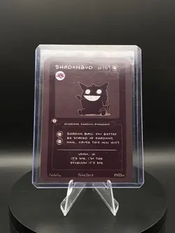 POKEDERP SHADOWBUD GENGAR 1ST EDITION BLACKOUT CARD 6/7 1st Print - Image 3