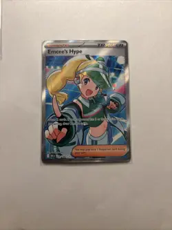 Emcee's Hype 220/182 (NM) Ultra Rare Full Art Destined Rivals Pokemon Card - Image 1