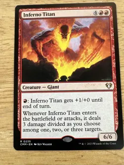 INFERNO TITAN mtg NM-M Commander Masters Rare - Image 1