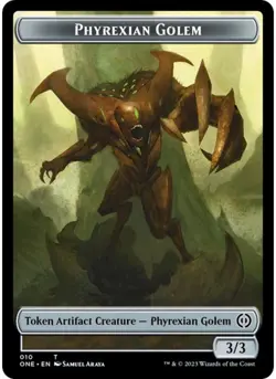 Phyrexian Golem Token 10 MTG NM - Phyrexia: All Will Be One - Image 1