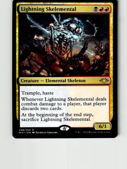Lightning Skelemental 208 Rare Modern Horizons Magic: The Gathering LP - Image 1