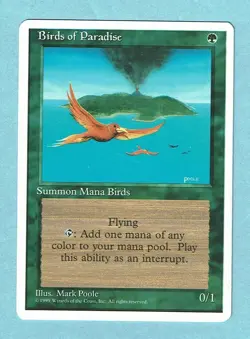 BIRDS OF PARADISE (NM) 4th Edition MTG Magic The Gathering VTG 1995 - Image 1