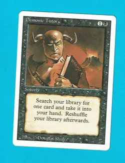 MTG (NM) Demonic Tutor Revised / 3rd Edition Magic The Gathering Never Played - Image 1