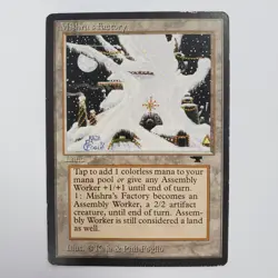 RARE CRIMPED MISHRA'S FACTORY WINTER ANTIQUITIES MTG MP - Image 1