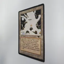 RARE CRIMPED MISHRA'S FACTORY WINTER ANTIQUITIES MTG MP - Image 3
