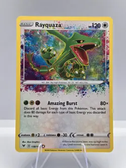 Rayquaza 138/185 Amazing Rare Vivid Voltage Pokemon LP - Image 1