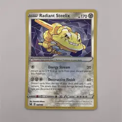 Pokemon Radiant Steelix 124/196 Swsh11: Lost Origin Radiant Rare Holo 170 HP - Image 1