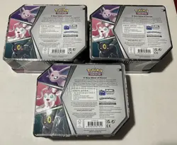 Pokemon TCG V HEROES Tins Set of 3; Espeon , Sylveon & Umbreon ! FACTORY SEALED! - Image 2