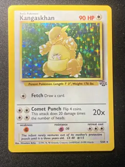 [LP] Pokemon TCG Kangaskhan 05/64 Jungle Unlimited Holo Rare Vintage 1999 WOTC - Image 5