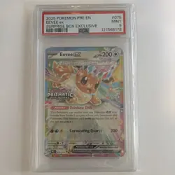 Pokemon Eevee ex Prismatic Evolutions Card 075/131 PSA 9 Basic Promo Holo 200 HP - Image 1