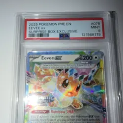 Pokemon Eevee ex Prismatic Evolutions Card 075/131 PSA 9 Basic Promo Holo 200 HP - Image 3
