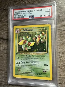 Pokemon Bellossom 1st Edition Neo Genesis PSA 9 MINT Holo #3/111 TCG WOTC 2000 - Image 2