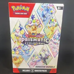 Pokemon Scarlet & Violet Prismatic Evolutions Booster Bundle 6 Packs - Image 1