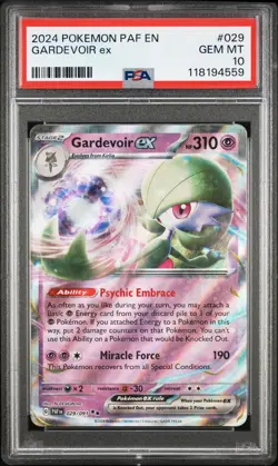 2024 POKEMON PAF EN-PALDEAN FATES #029 GARDEVOIR EX PSA 10 - Image 1