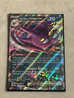 Pokemon TCG Team Rocket's Crobat ex 122/182 Double Rare Destined Rivals MINT NM - Image 3