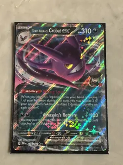 Pokemon TCG Team Rocket's Crobat ex 122/182 Double Rare Destined Rivals MINT NM - Image 4