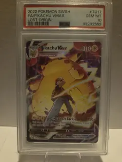 Pokemon Pikachu VMAX Lost Origin TG17/TG30 Holo PSA 10 Ultra Rare - Image 1