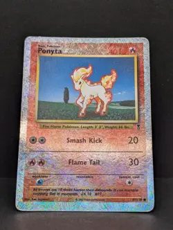 Ponyta 87/110 Legendary Collection Reverse Holo Rare Pokemon TCG Nintendo MP+ - Image 3