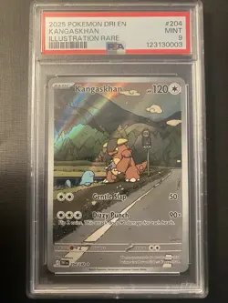 Kangaskhan 204/182 Pokemon Destined Rivals 2025 Illustration Rare PSA 9 MINT - Image 1