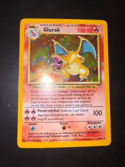 Carta Pokemon 1999 Vintage Glurak (Charizard) Holo Set Base Base BS 4/102 - Image 1