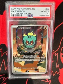 2025 POKEMON MEG EN-MEGA EVOLUTION ILLUSTRATION RARE #146 MARSHADOW PSA 10 #146 - Image 1