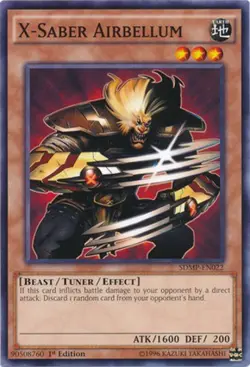 Yugioh! LP X-Saber Airbellum - SDMP-EN022 - Common - 1st Edition Lightly Played, - Image 1