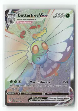 Butterfree VMAX 190/189 Rainbow Rare Darkness Ablaze Pokemon Holo Near Mint - Image 1