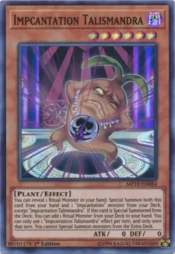 Yugioh! LP Impcantation Talismandra - MP19-EN084 - Super Rare - 1st Edition Ligh - Image 1