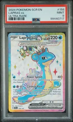 2024 POKEMON SCR EN-STELLAR CROWN ULTRA RARE #158 LAPRAS EX PSA 9 - Image 1