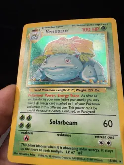 Pokemon TCG - Venusaur 15/102 - Holo Unlimited - Base Set Unlimited Vintage LP- - Image 3