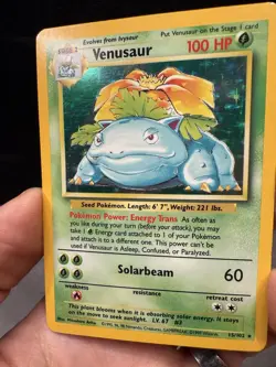 Pokemon TCG - Venusaur 15/102 - Holo Unlimited - Base Set Unlimited Vintage LP- - Image 5